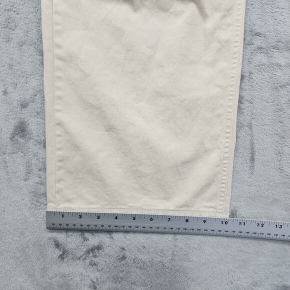 Old Navy Pants Womens 14 Beige Khaki Extra High Rise Wide Leg Crop Ankle Stretch - Picture 11 of 12